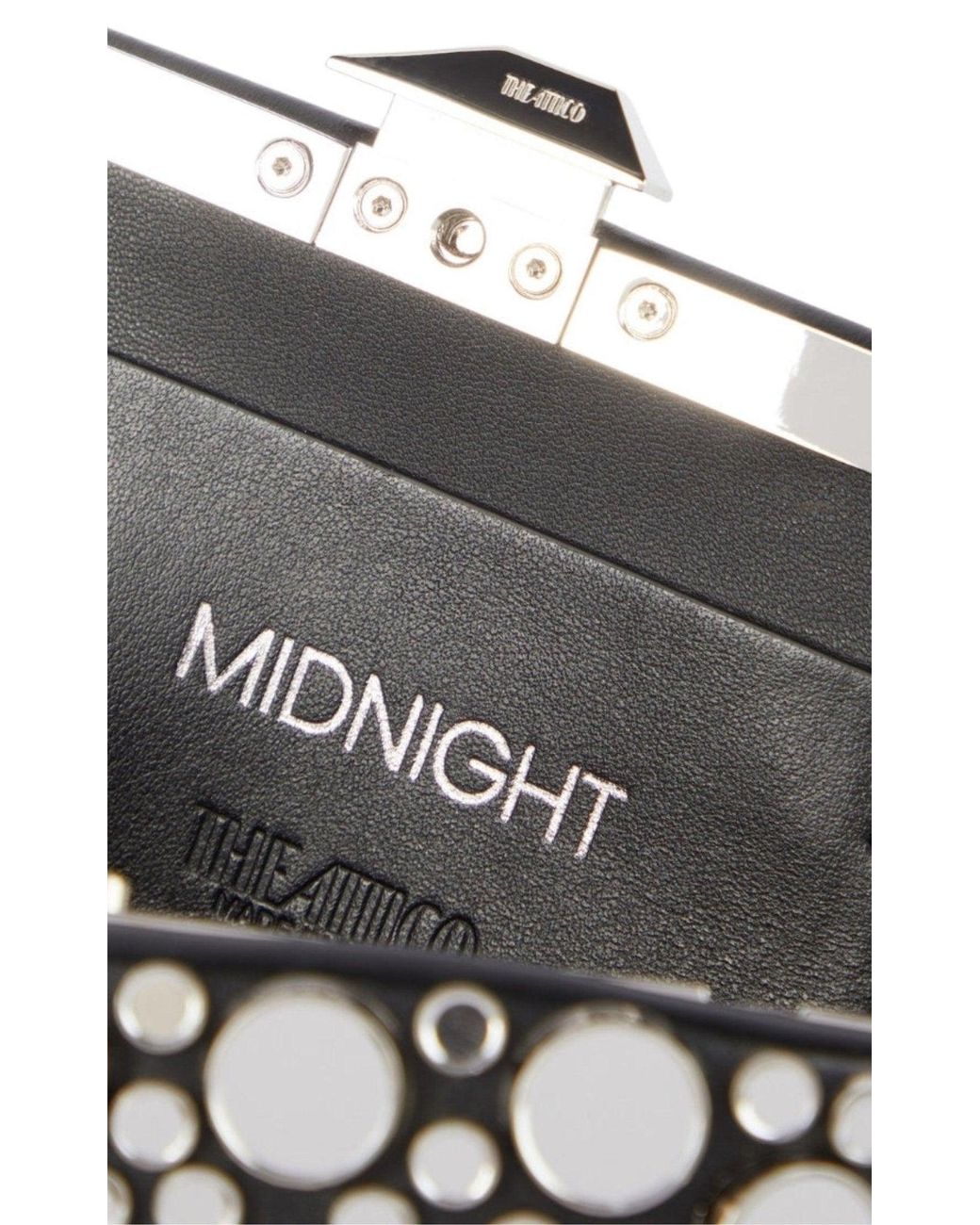 The Attico Black Midnight Workmanship Mirror Clutch