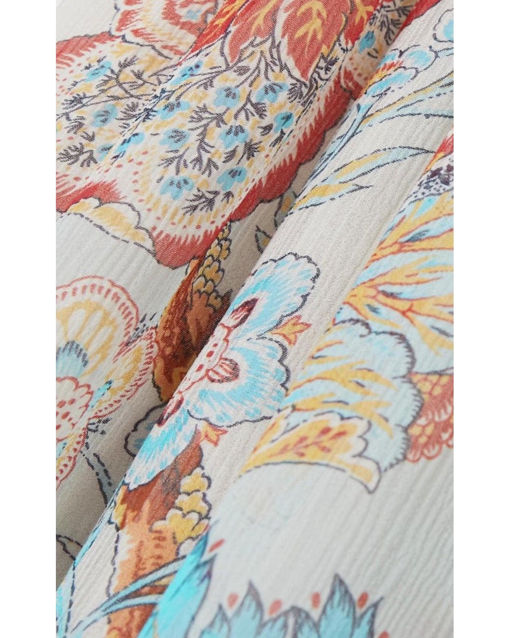 Etro White Pleated Floral-print Silk-georgette Maxi Skirt