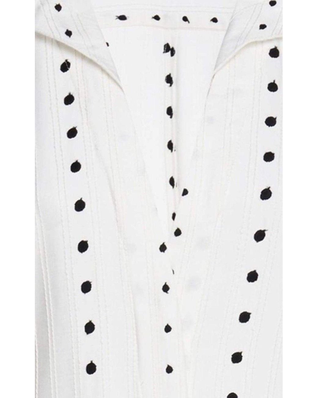 Jacquemus White La Djellaba Dot Maxi Dress