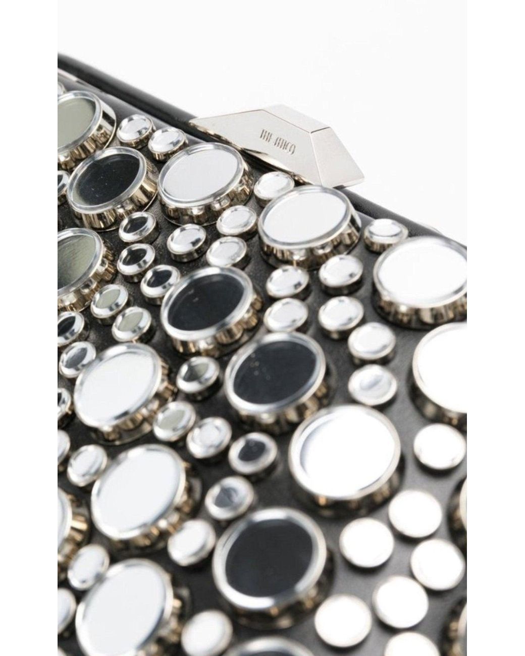 The Attico Black Midnight Workmanship Mirror Clutch