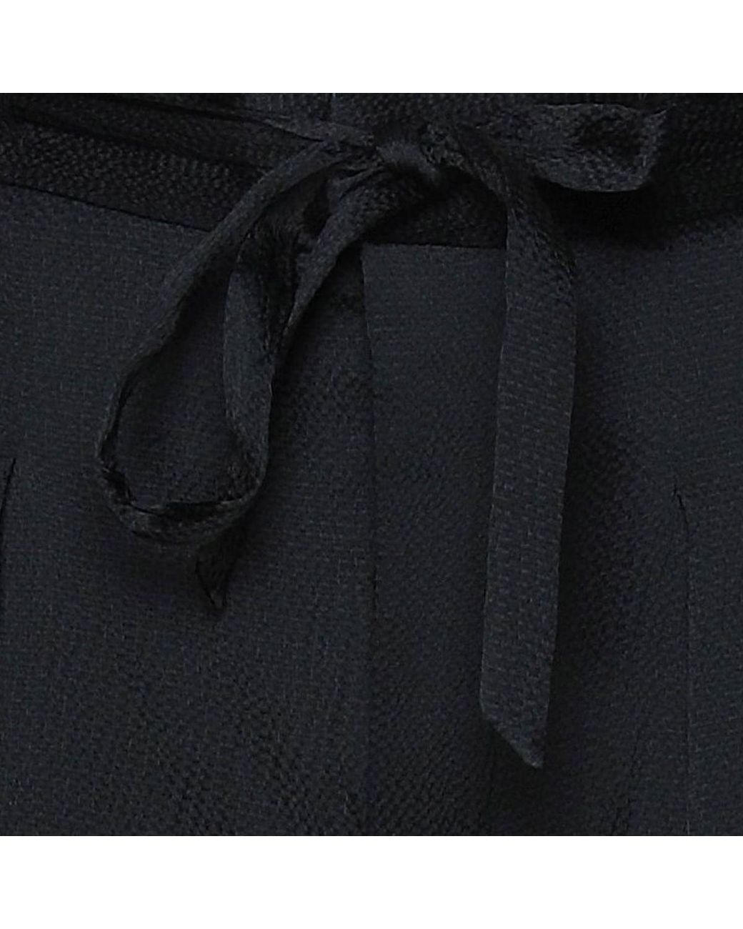 Roland Mouret Black Pleated Silk Pants
