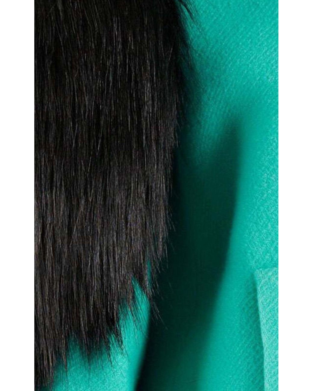 Gucci Green Fur-trimmed Double-breasted Wool Runway Jacket