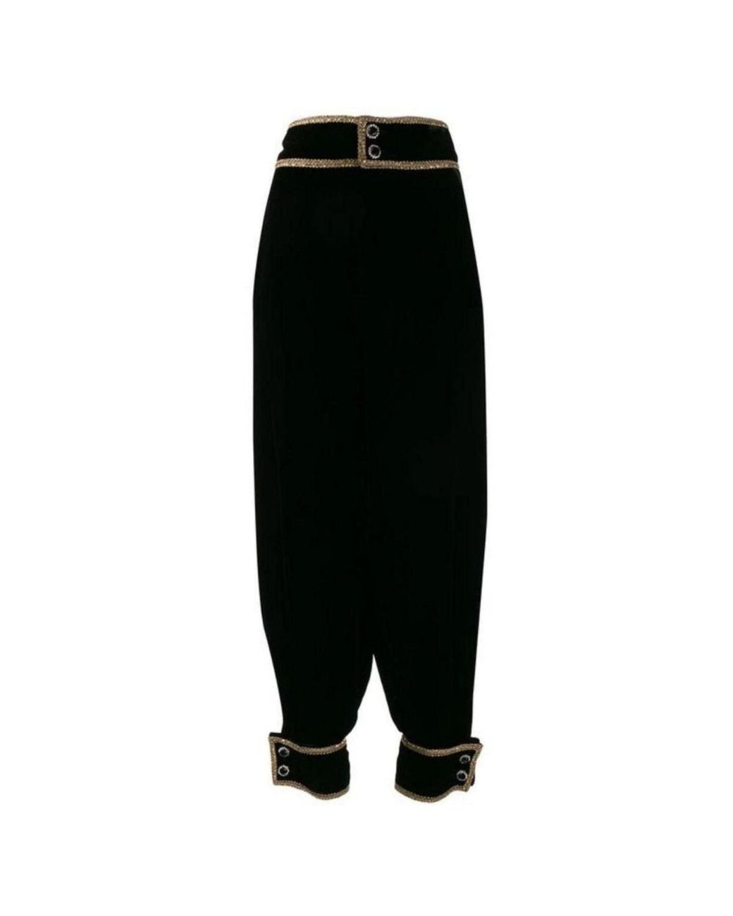 Gucci Black Jewel-embellished Cotton Trousers