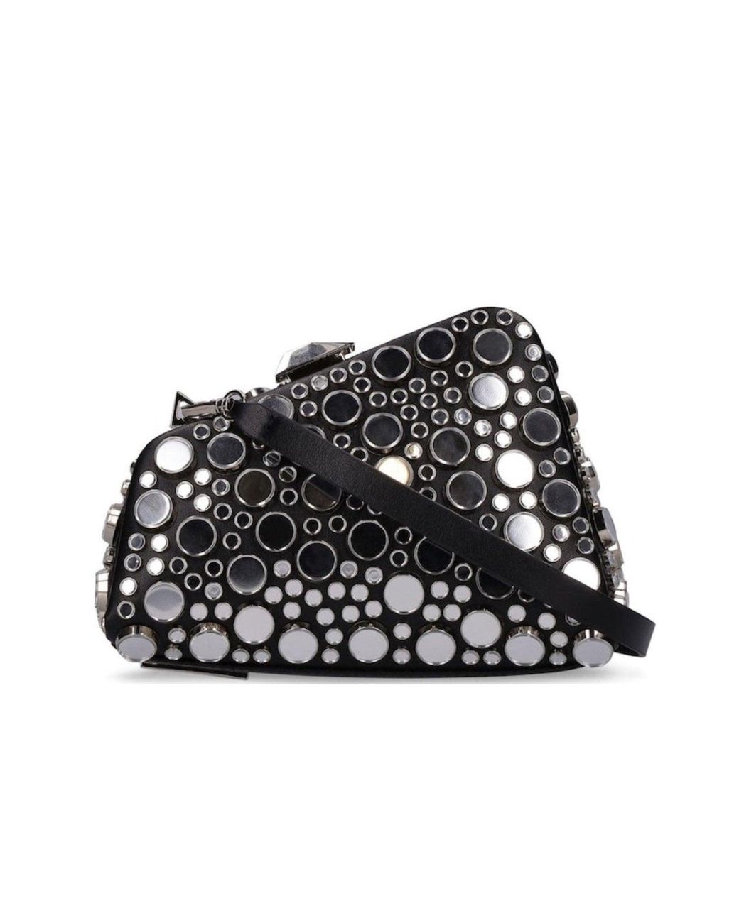 The Attico Black Midnight Workmanship Mirror Clutch