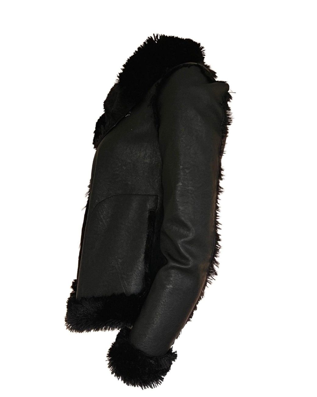BCBGMAXAZRIA Black Faux Leather Jacket