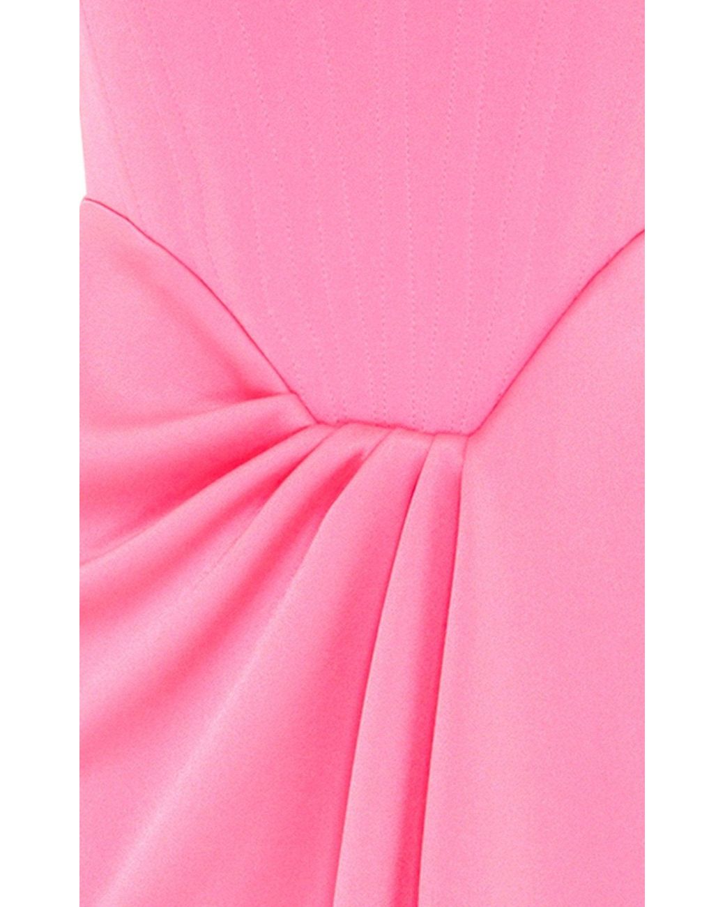 Alex Perry Ledger Pink Satin-crepe Strapless Dress