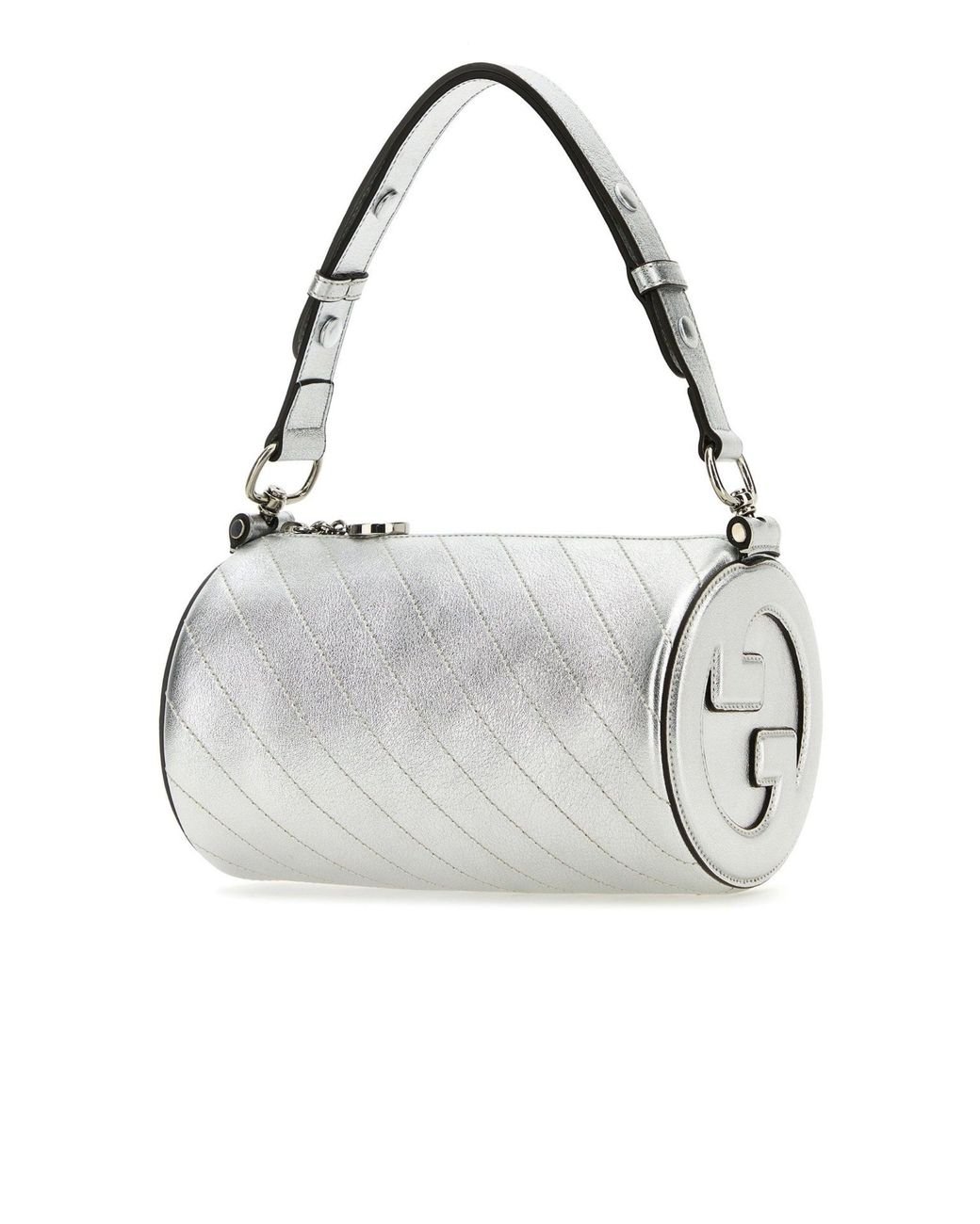 Gucci Silver Blondie Mini Shoulder Bag in White | Lyst