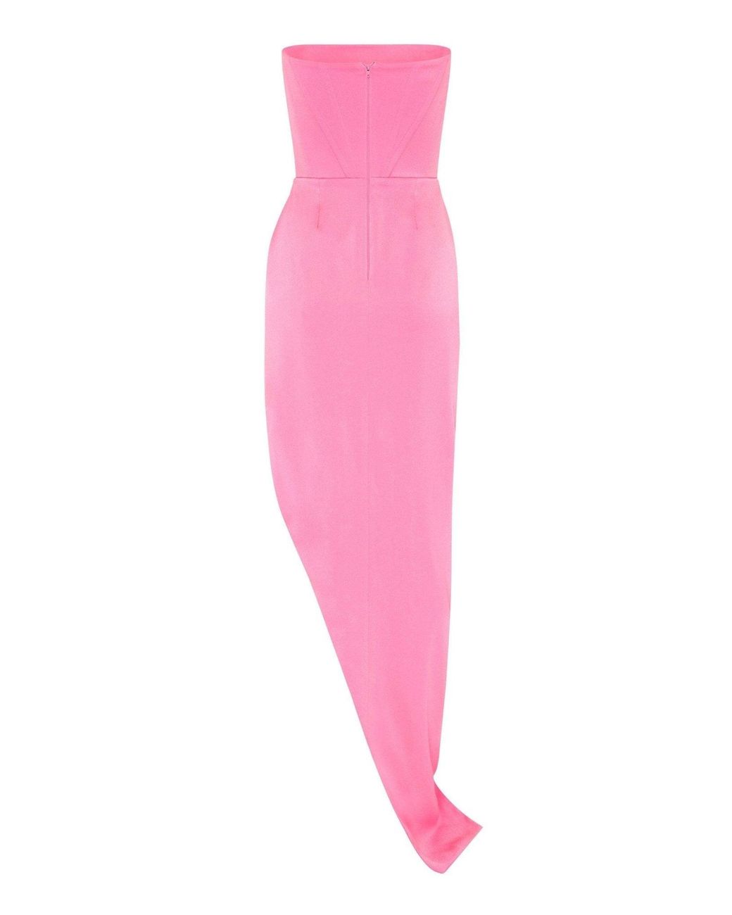 Alex Perry Ledger Pink Satin-crepe Strapless Dress