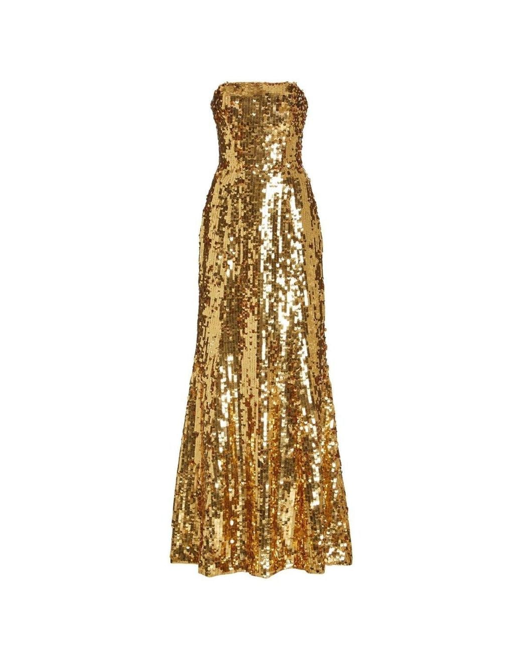 Carolina Herrera Sequin-embellished Gown in Metallic | Lyst