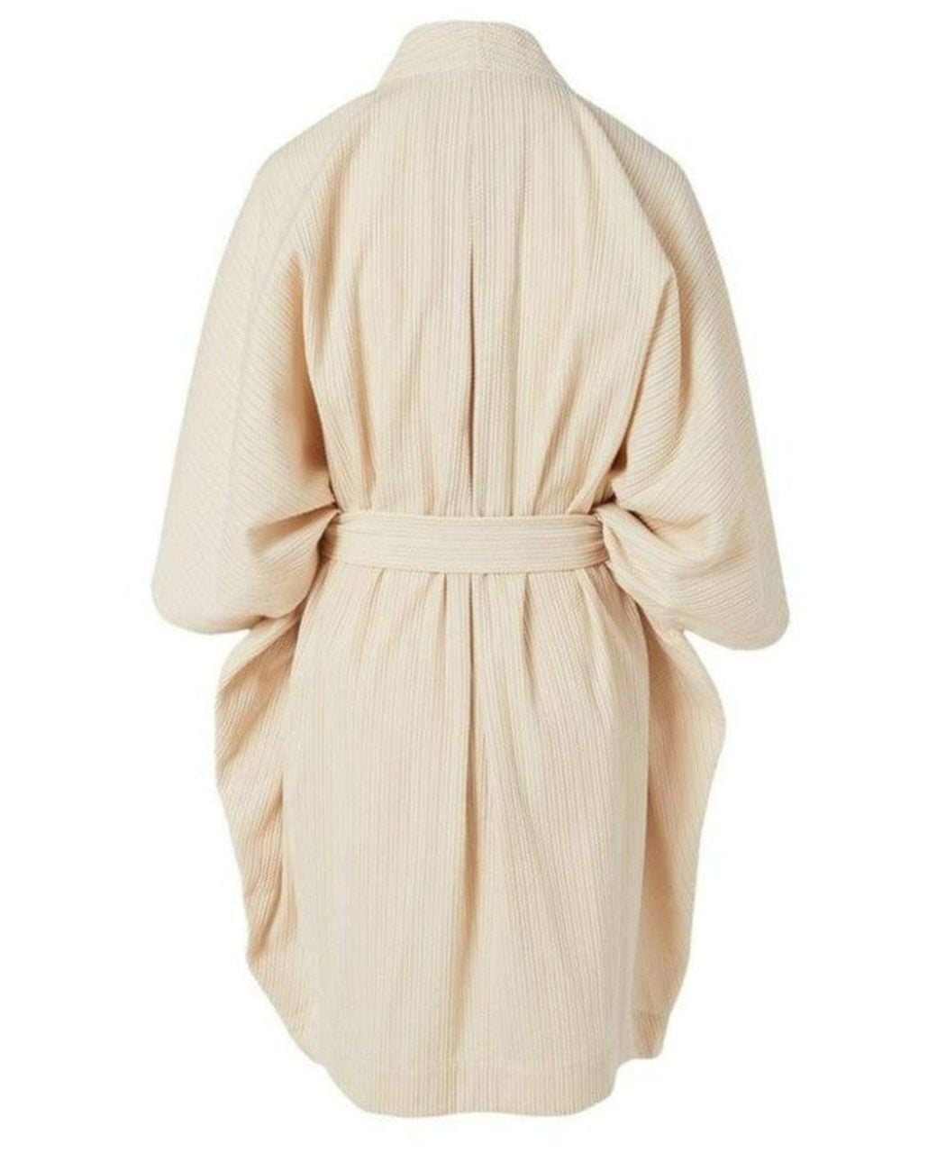 Issey Miyake Natural Sashiko Wrap Cotton Blend Jacket