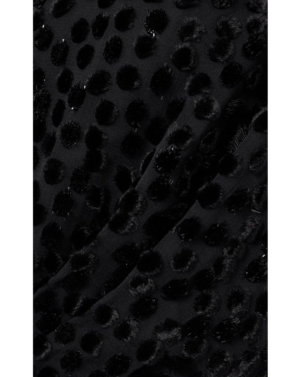 Isabel Marant Black Maray Metallic Printed Silk Midi Dress