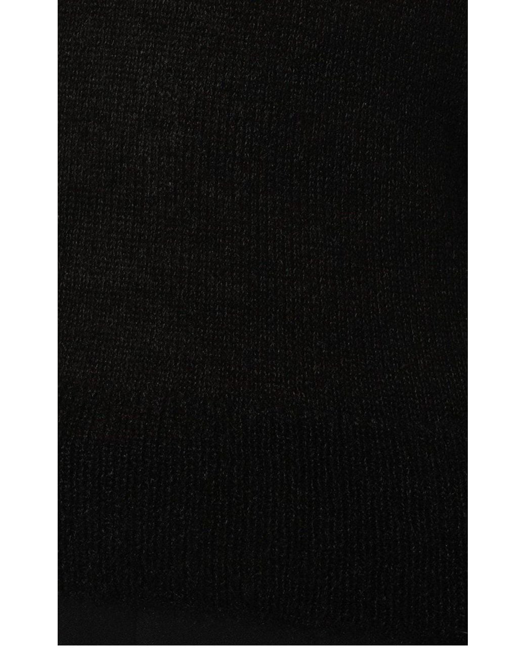 Gucci Black Feather Cuff Crew Sweater
