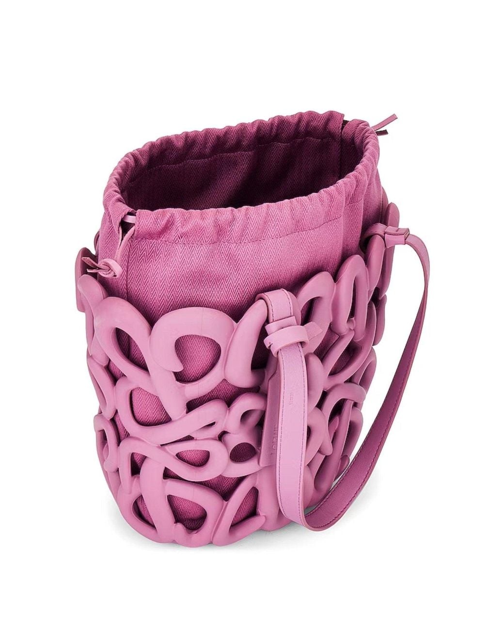 Loewe Pink Anagram Inflated Basket Bag In Purple