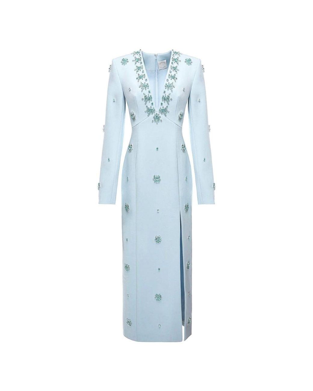 Huishan Zhang Blue Aurore Crystal-embellished Midi Dress