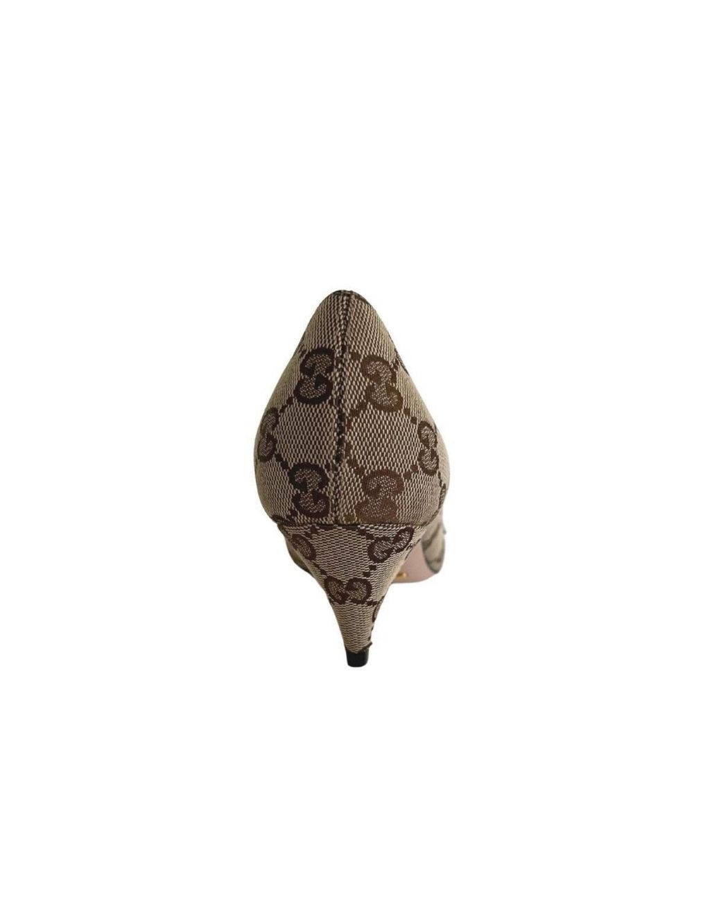 Gucci Brown Gg Supreme Low Heel Pumps