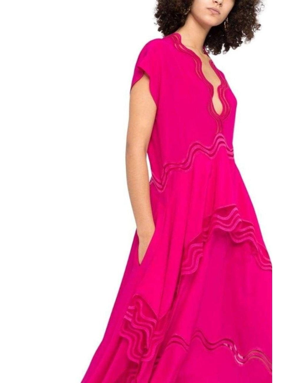 Stella McCartney Pink Orla Silk Dress In