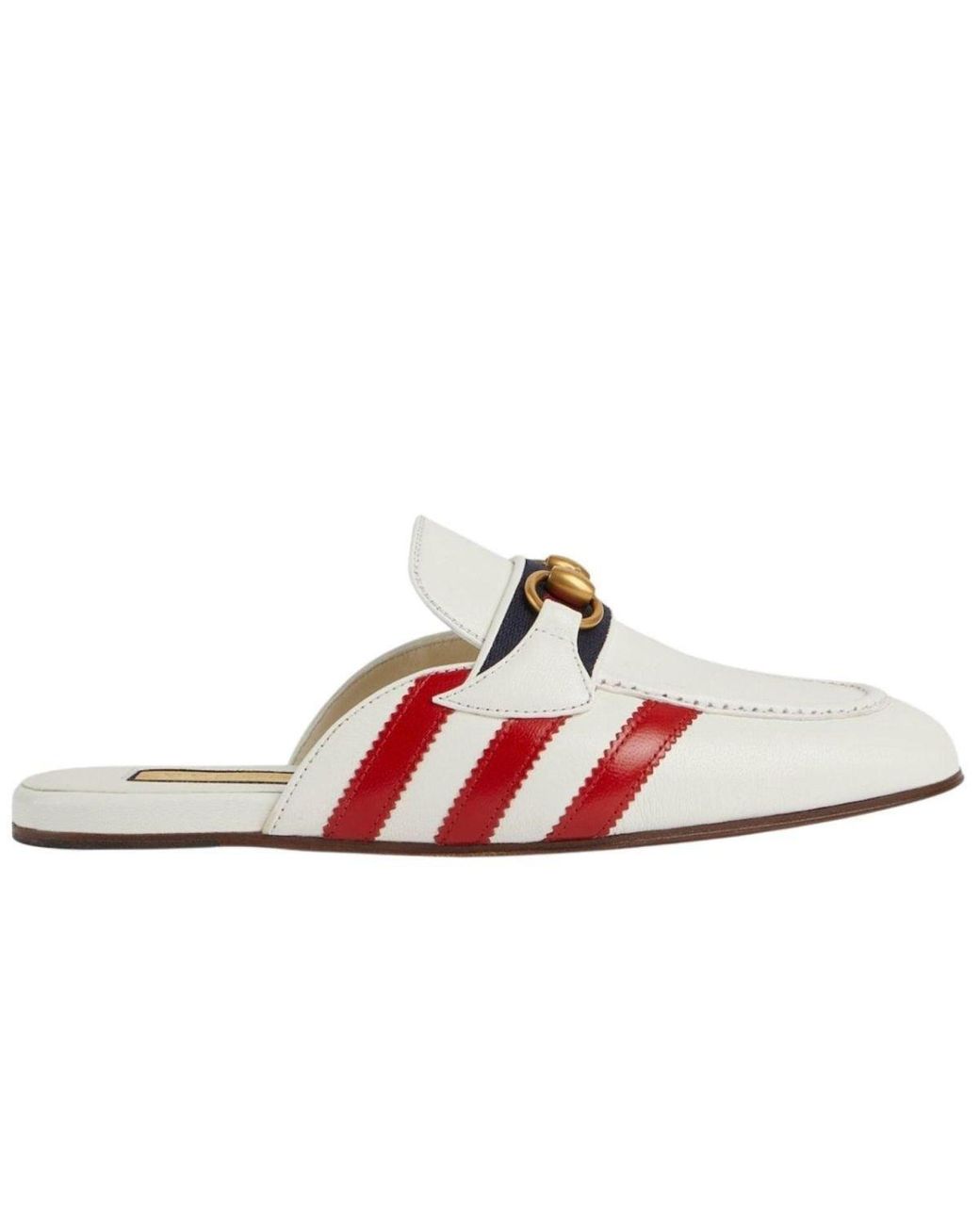 Gucci Horsebit X Adidas Leather Slipper In White