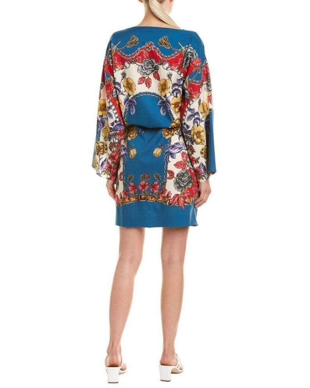 Gucci Blue Boudoir Printed Wool-twill Kaftan Dress
