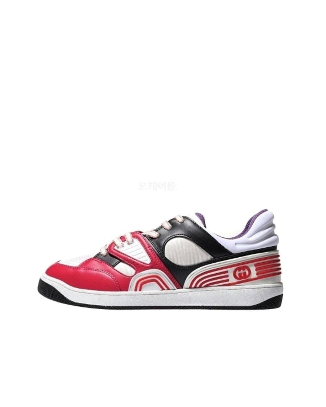 Gucci Red Basket Lace-up Sneakers - Men's for men