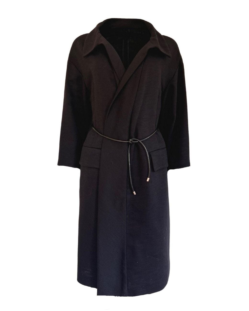 Dries Van Noten Black Cotton Three-quarter Coat