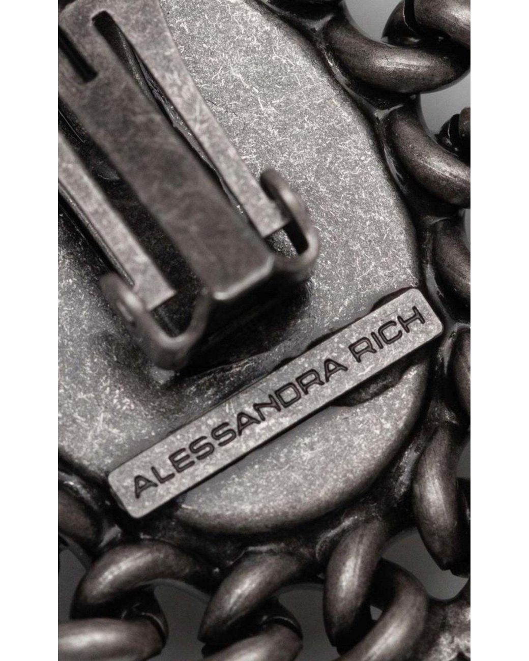 Alessandra Rich Metallic Pearl Drop Clip-on Earrings