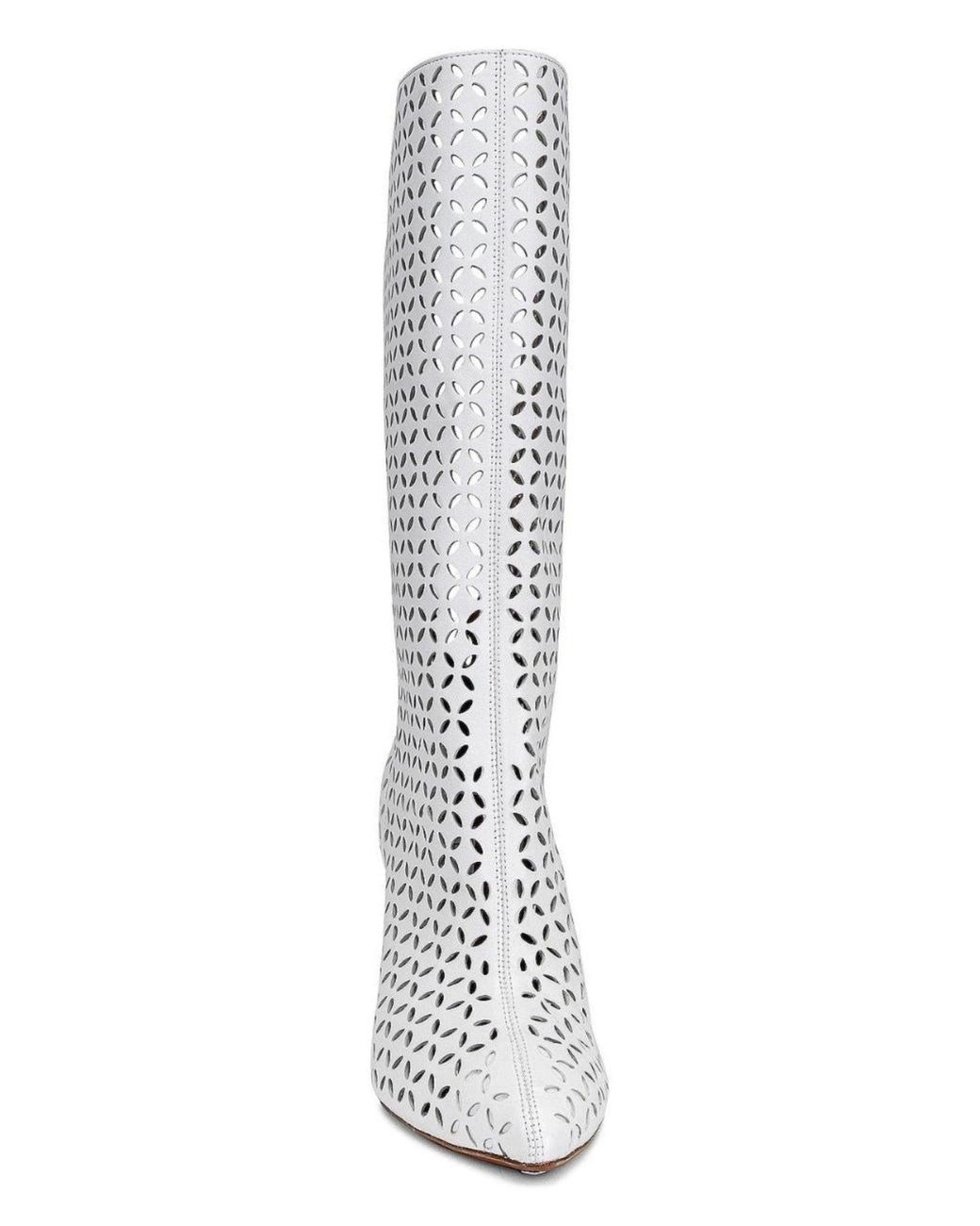 Alaïa Multicolor Petal Perforated Knee Boots