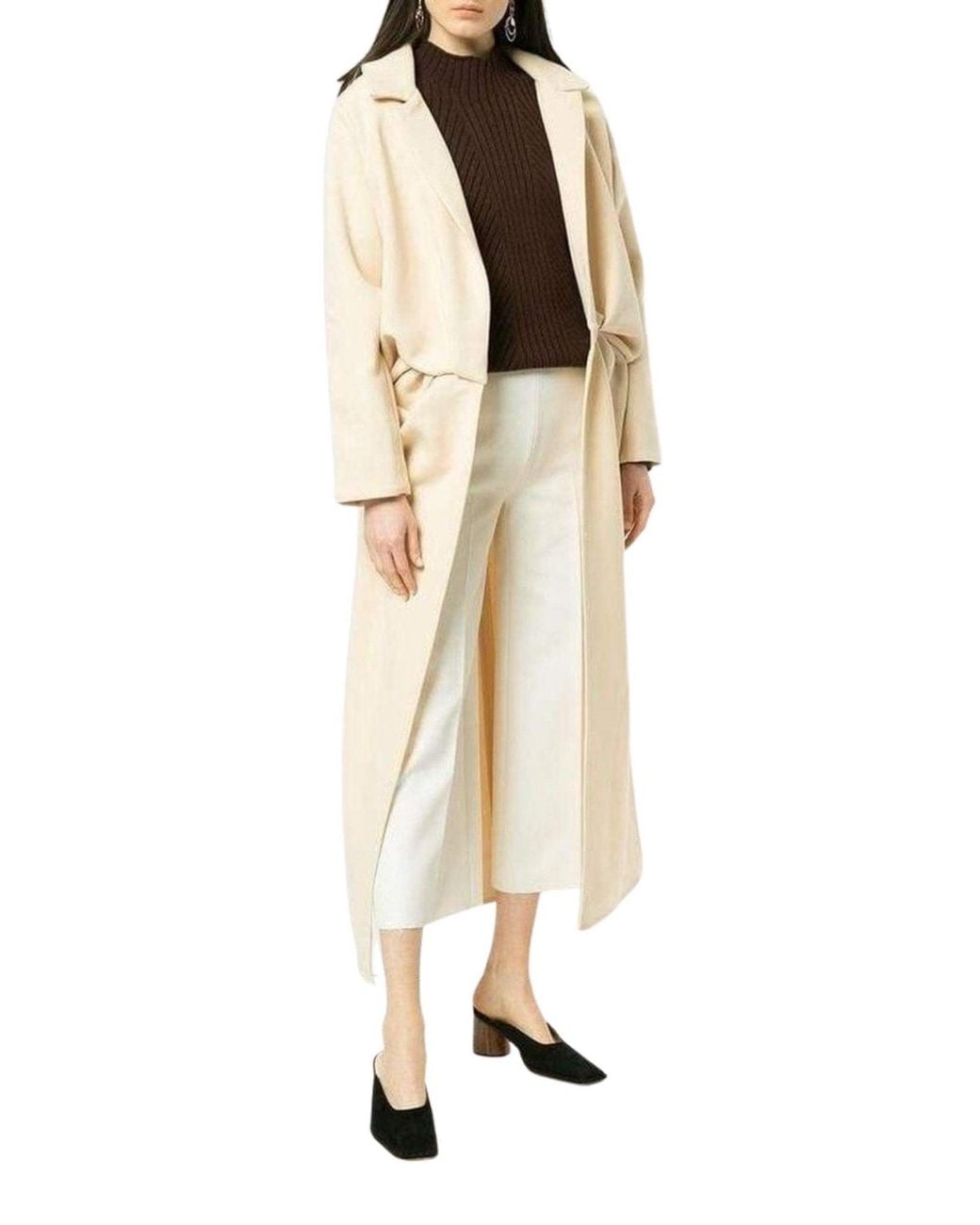 Jacquemus Natural Wrap Front Long Coat