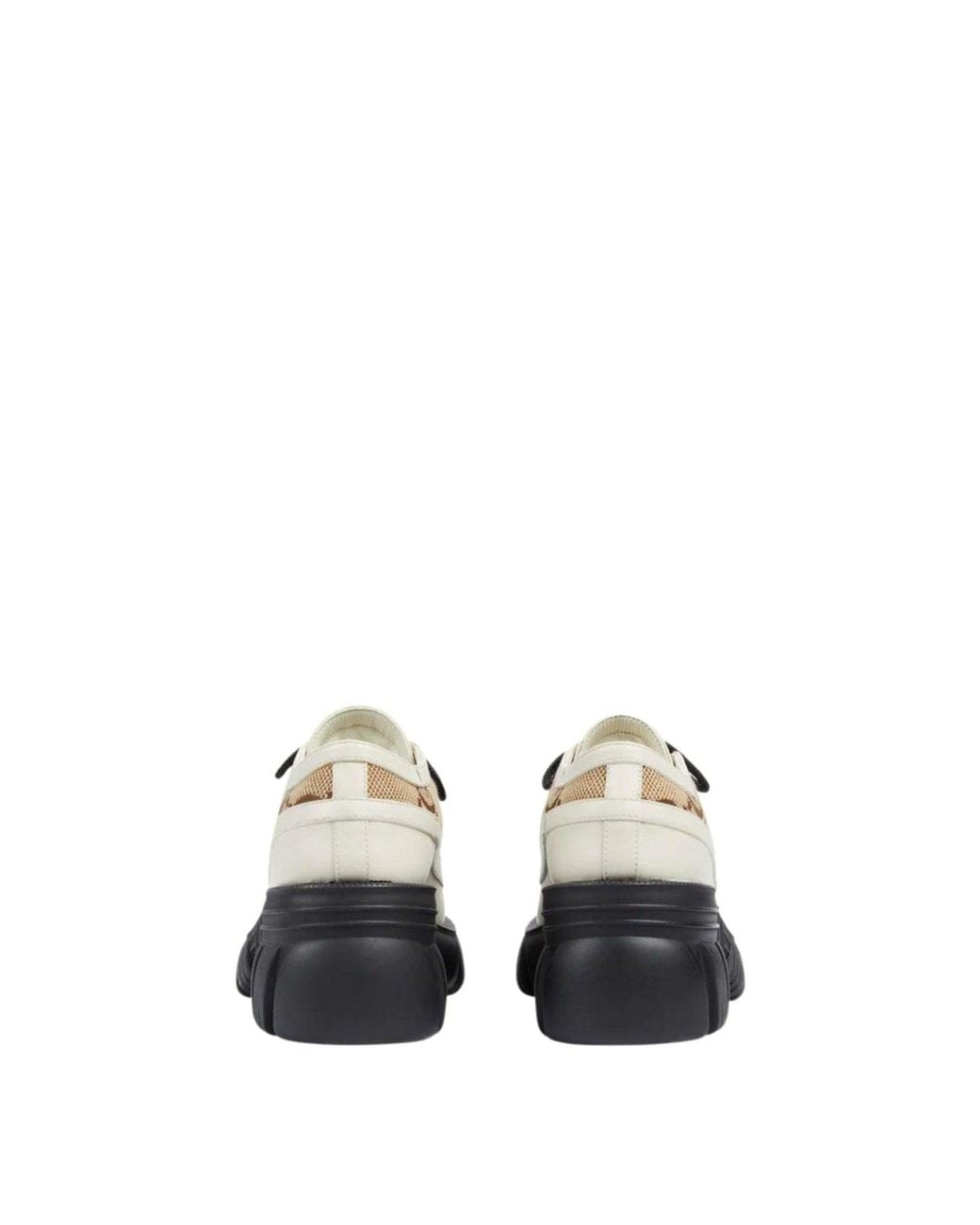 Gucci Gray GG Panelled Lace-up Shoes