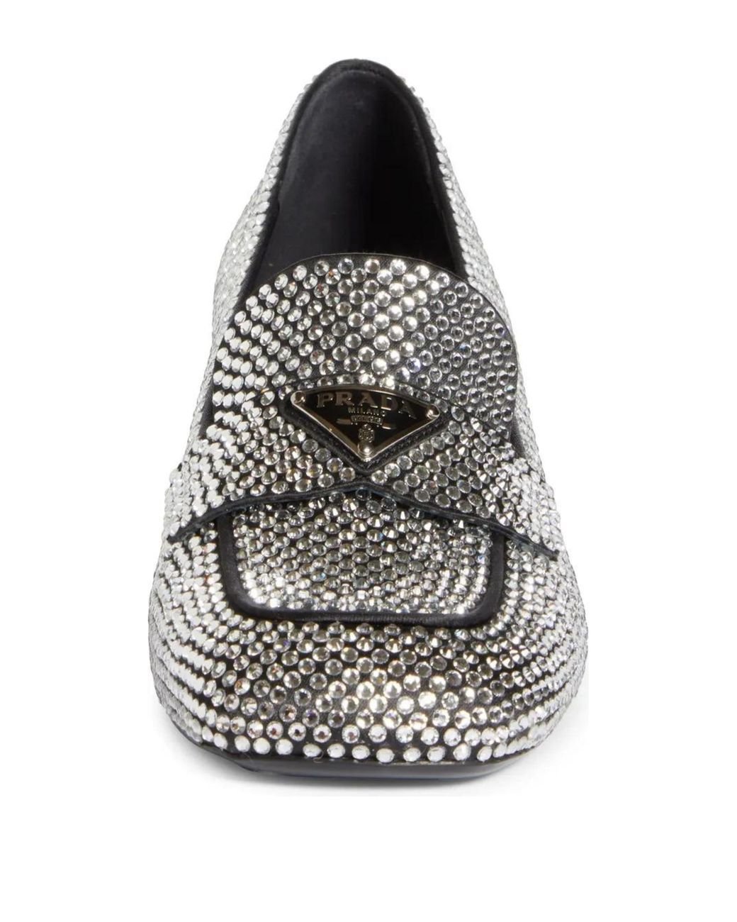 Prada crystal discount loafers