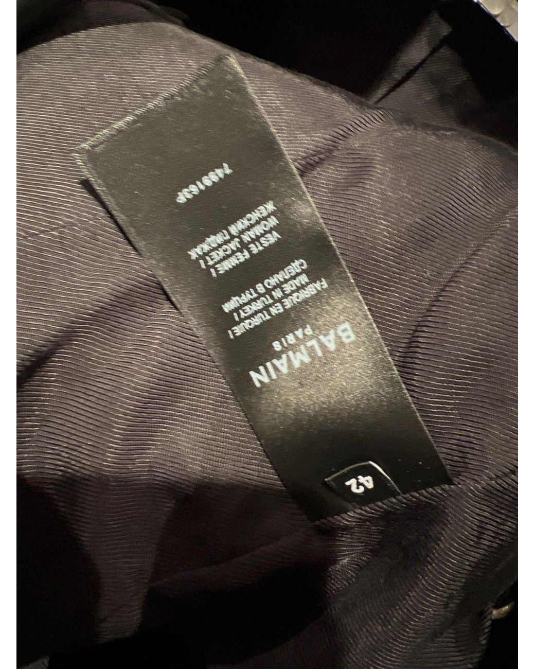 Balmain Black Double-Breasted Leather Blazer