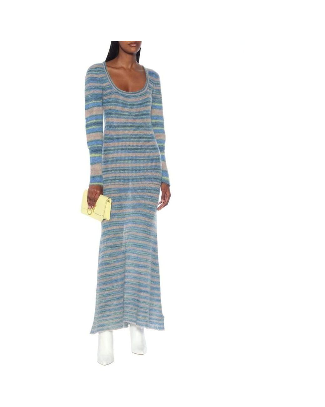 Jacquemus La Robe Perou Mohair-blend Midi Dress in Blue