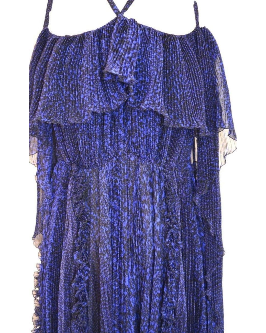 Ralph & Russo Blue Silk Ball Cape Gown