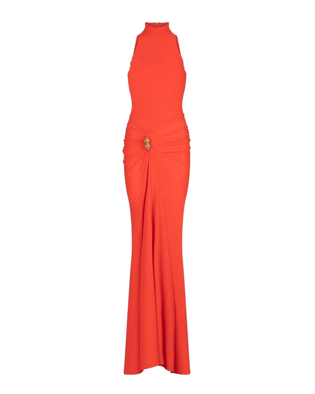 Silvia Tcherassi Frances Cutout Gathered Jersey Gown