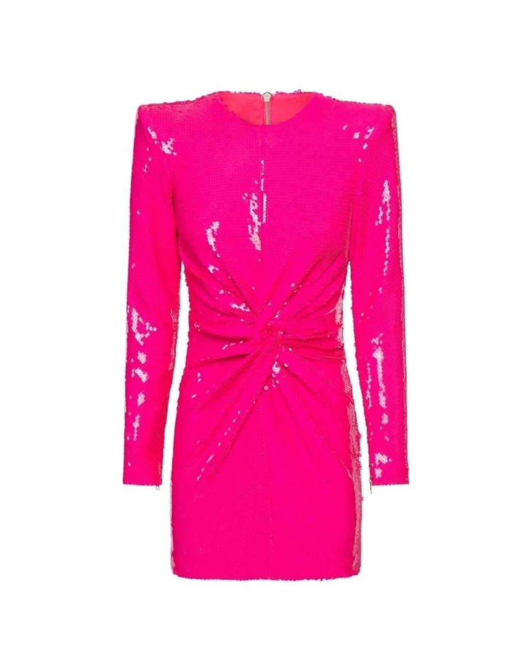 Alex Perry Pink Jade Sequin-embellished Structured Mini Dress