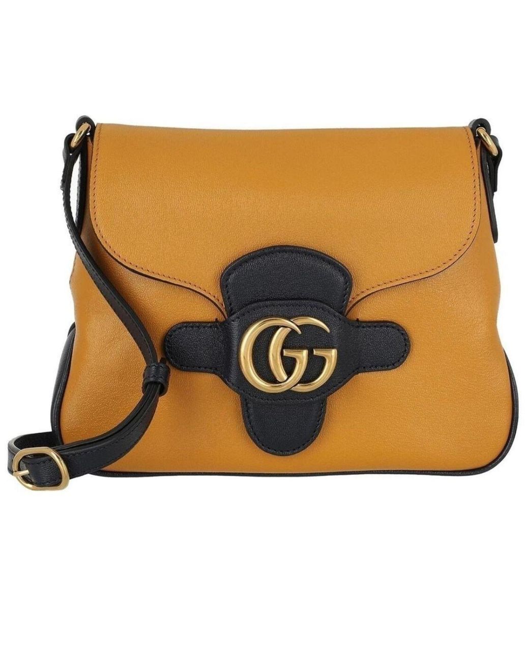 Gucci Yellow Small Messenger With Double GG Bag
