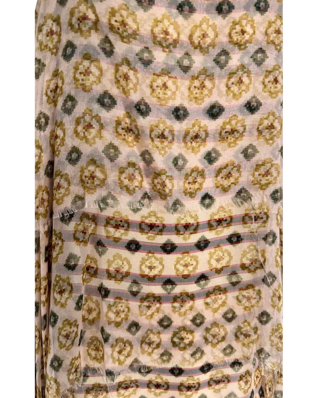 Dries Van Noten Natural Tiered Chiffon Slip Silk Dress