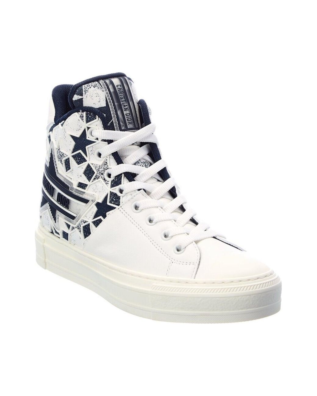 Dior Blue Walk'n' Star High Top Sneakers