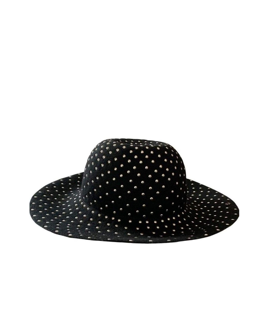 Gucci Black Studded Wool-felt Wide Brim Hat