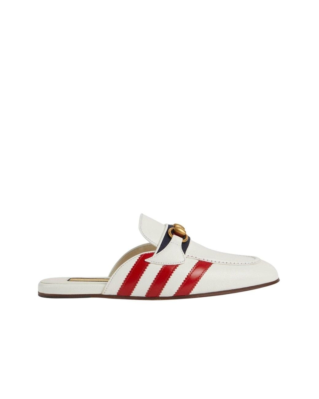 Gucci Horsebit X Adidas Leather Slipper In White