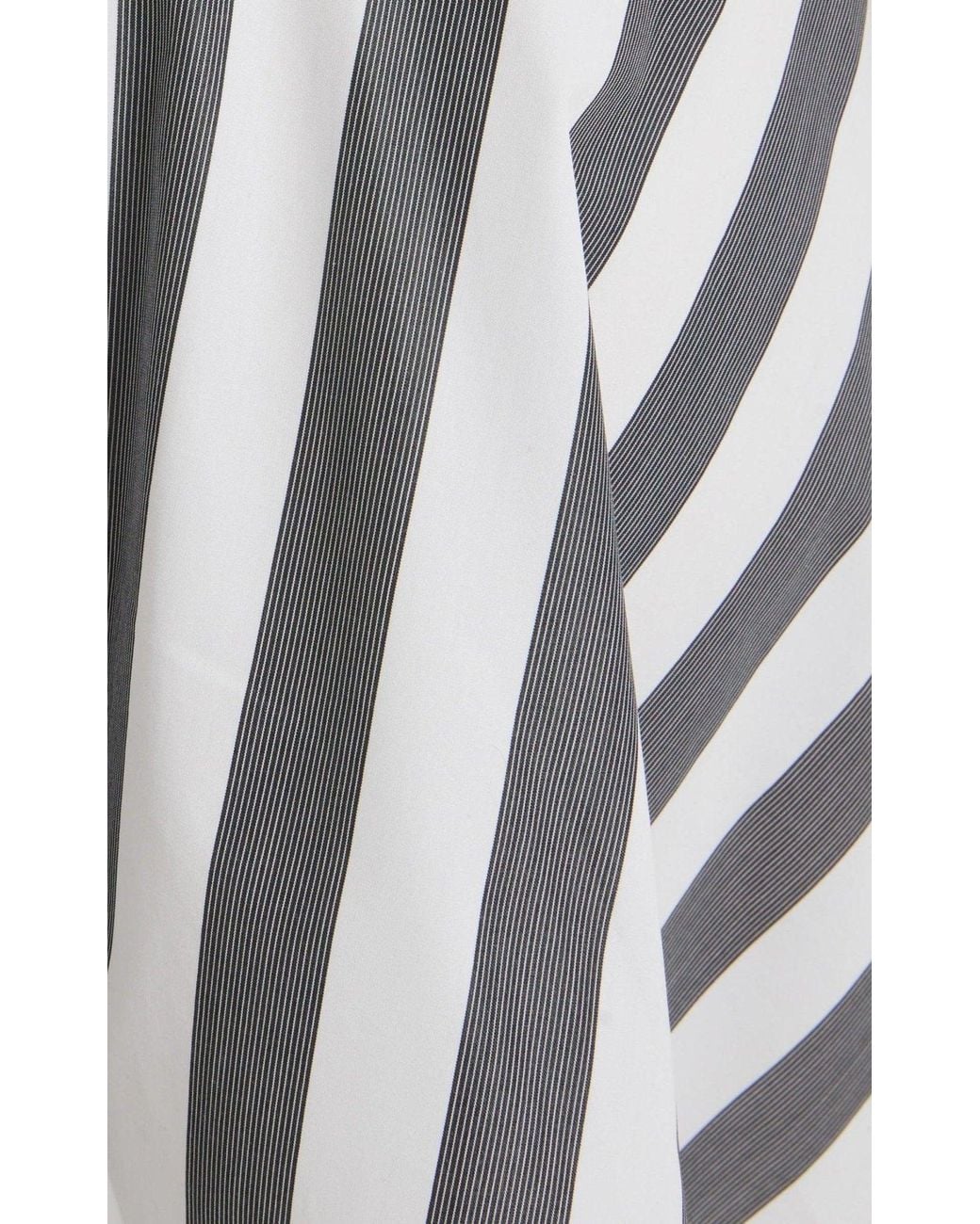 Alaïa Blue Short Striped Poplin Sun-dress