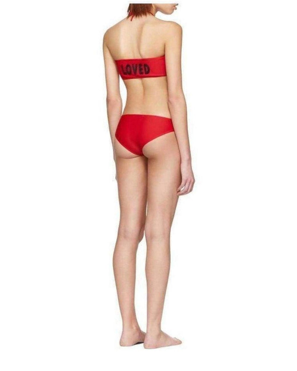 Gucci Red Loved Bandeau Bikini
