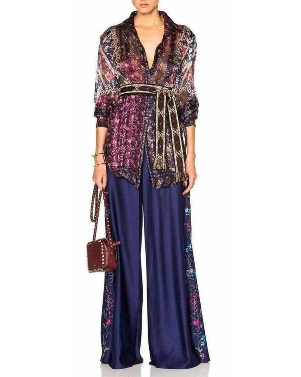 Etro Multicolor Alina Silk Shirt