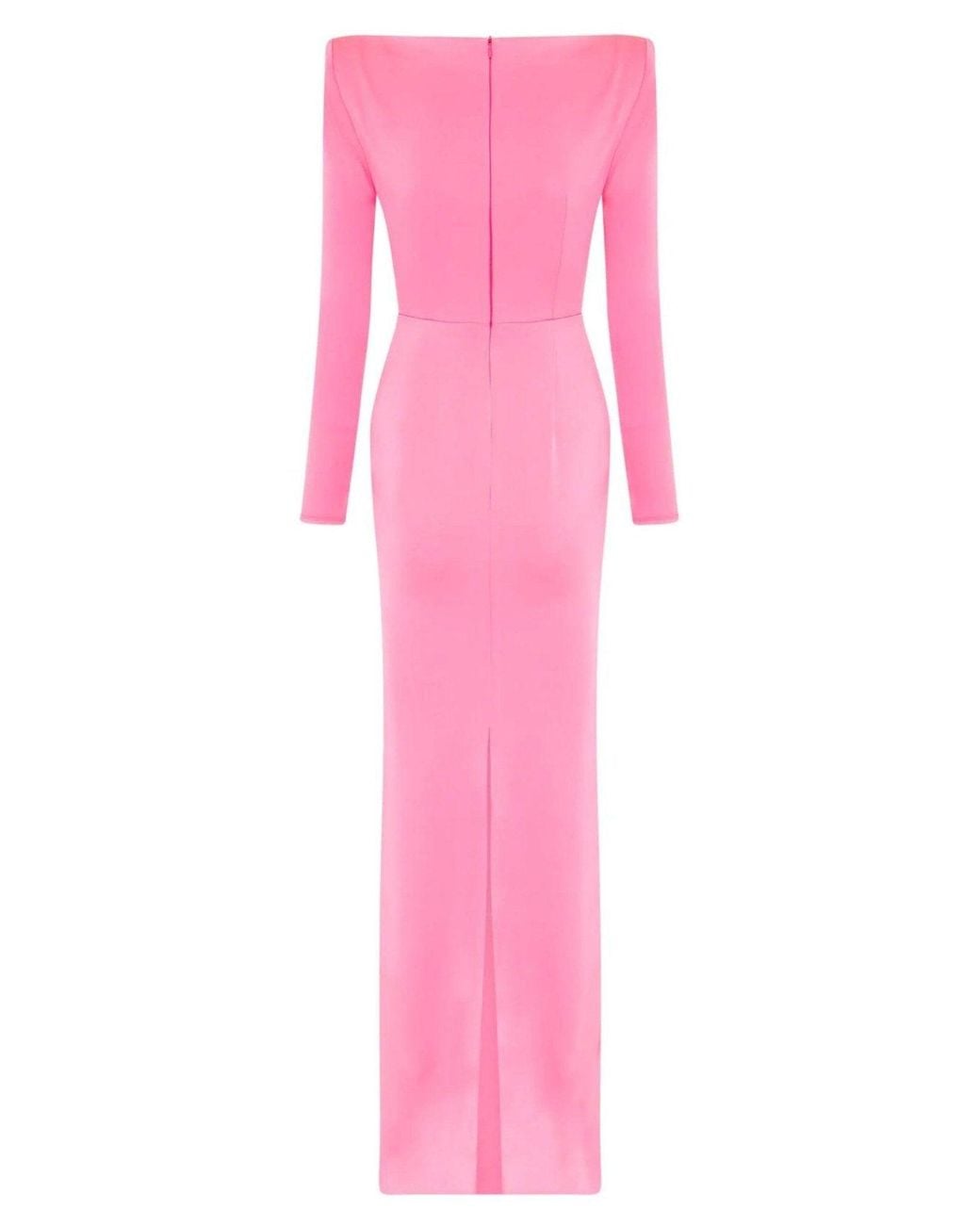 Alex Perry Lane Pink Satin-crepe Off-shoulder Gown