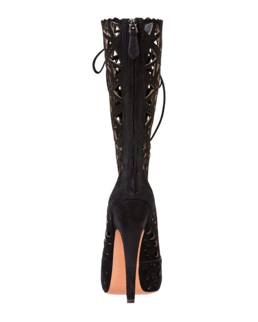 Alaïa Black Mid Calf Stiletto Boots