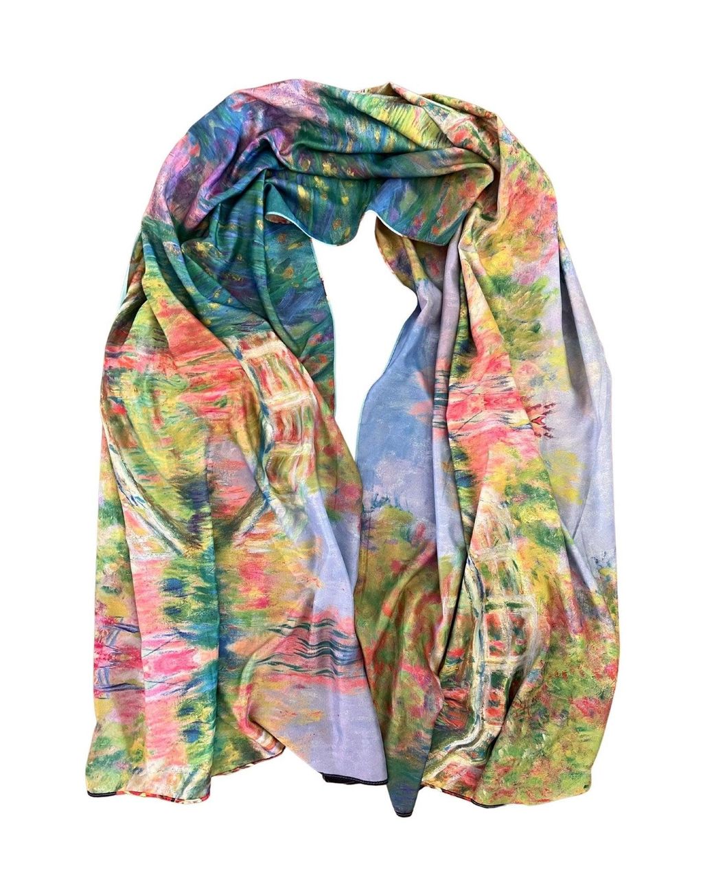 Cult Moda Orange Double Sided Silk Shawl