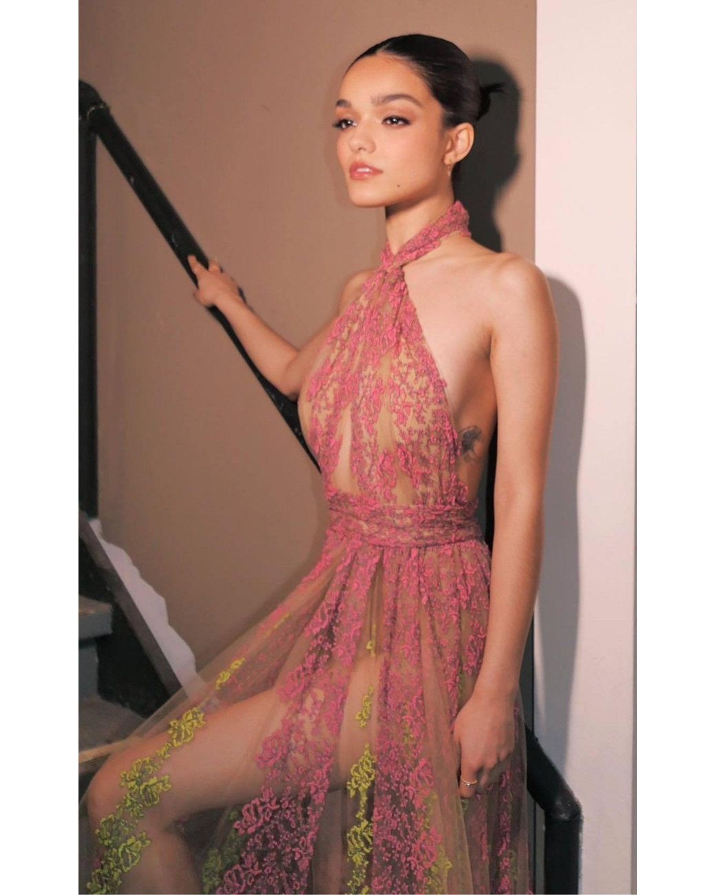 chinese dress ladies Bead Embroidered Long Dress – ELIE SAAB