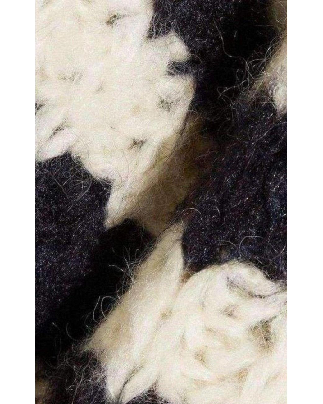 Chloé White Striped Mohair Blend Sweater