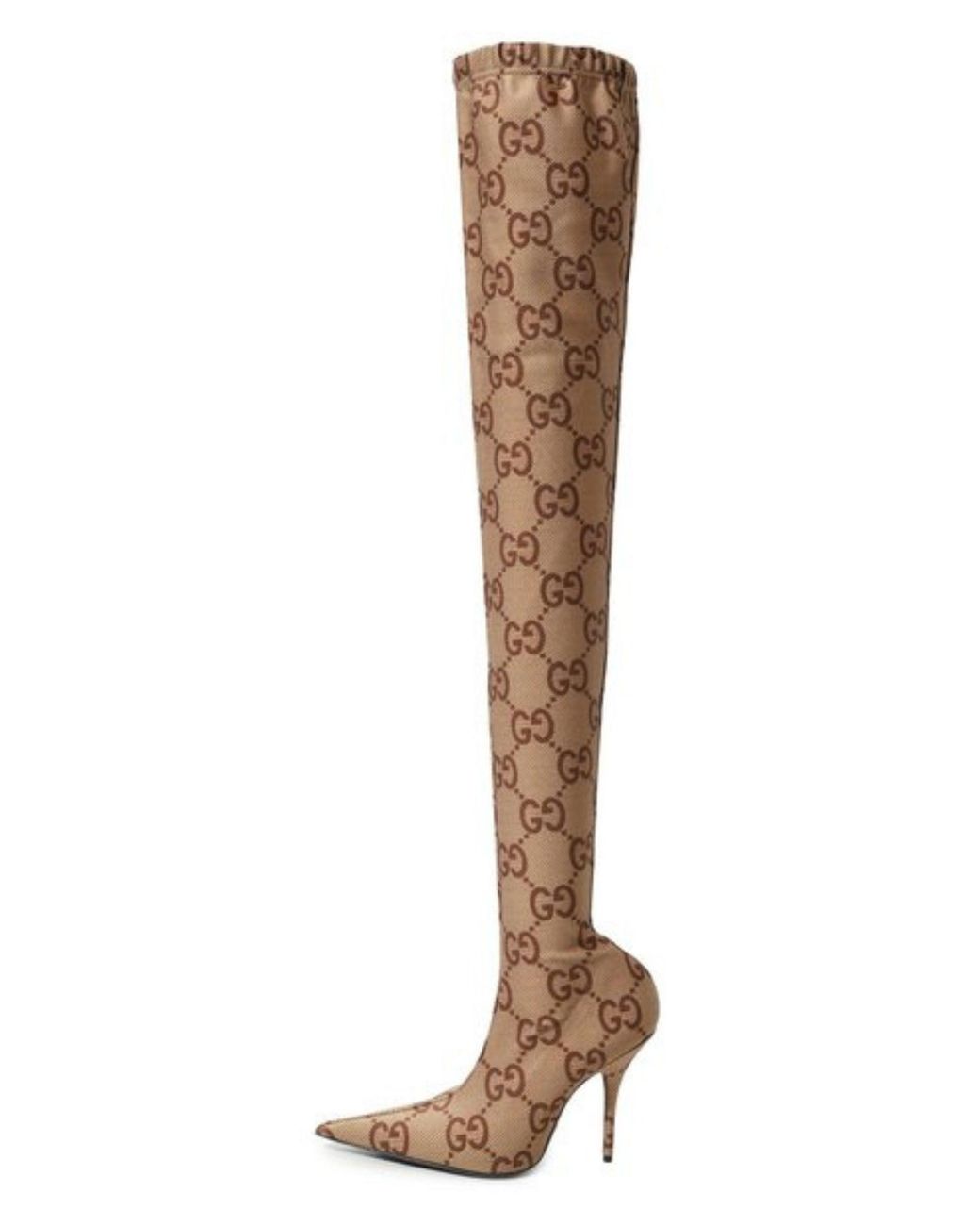 GUCCI × BALENCIAGA GGパターン ロングブーツ サイズ35 Gucci X Balenciaga The Hacker Project Knife Boots in Natural | Lyst UK