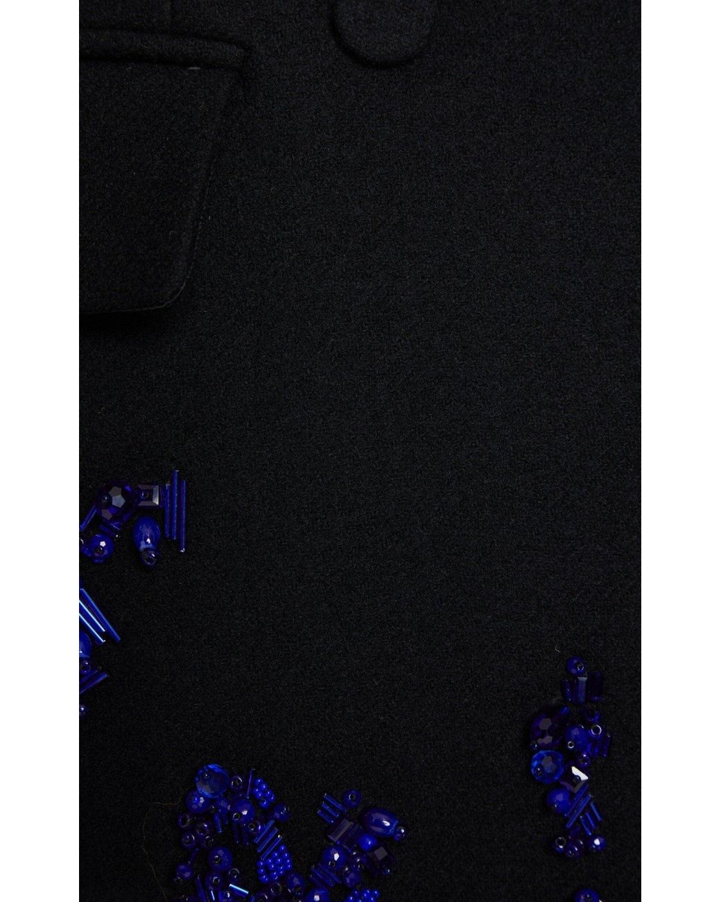 Dries Van Noten Blue Rinky Embroidered Wool-blend Cocoon Coat