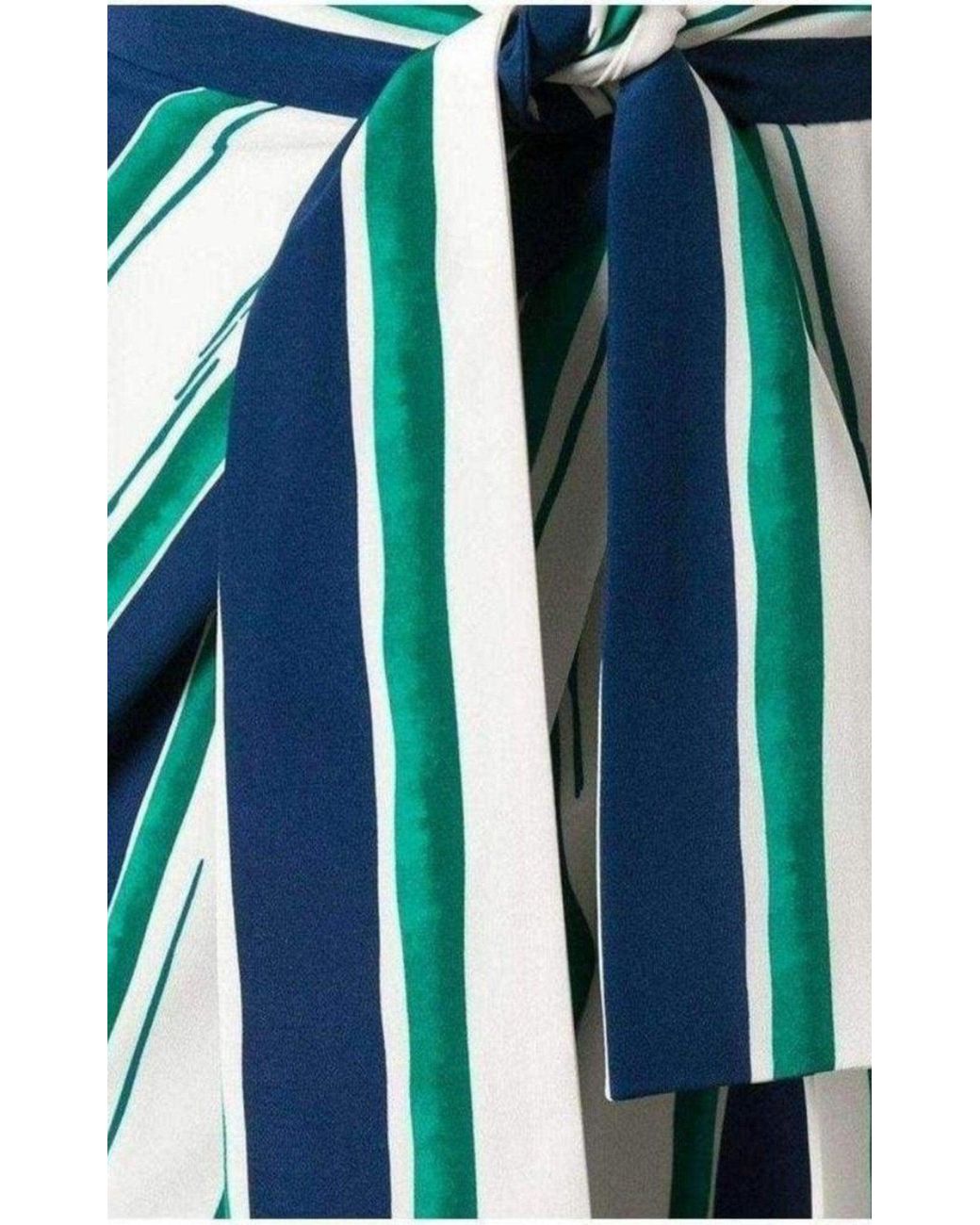 Chloé Blue Striped Sarong Silk Trousers